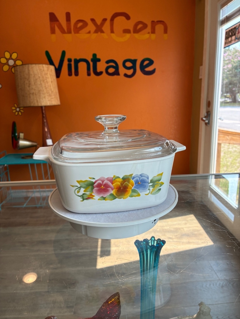 Corning Ware Summer Blush 1.5 Liter Casserole Dish with Lid Vintage